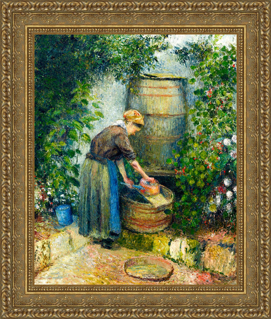 Woman Washing a Pan