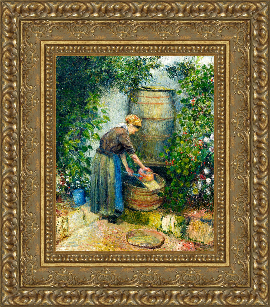 Woman Washing a Pan