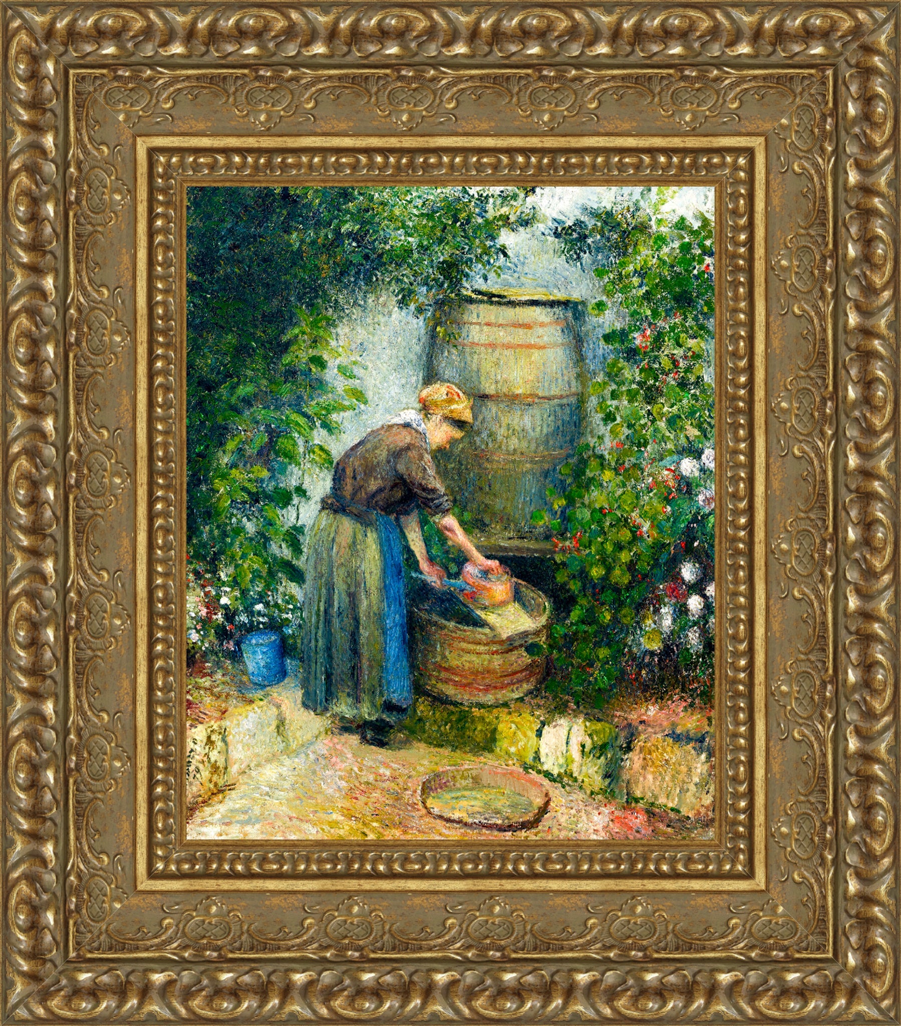 Woman Washing a Pan