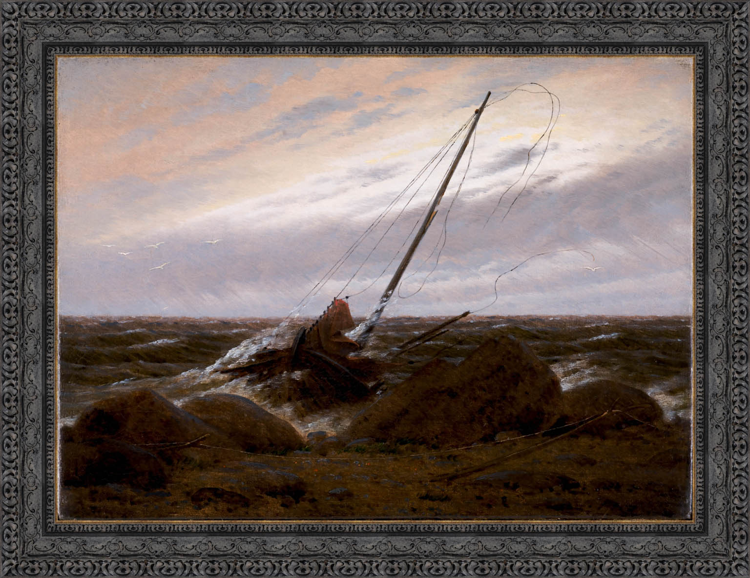 After The Storm by Caspar David Friedrich — Framed Giclee Canvas Print | Canvas Classics