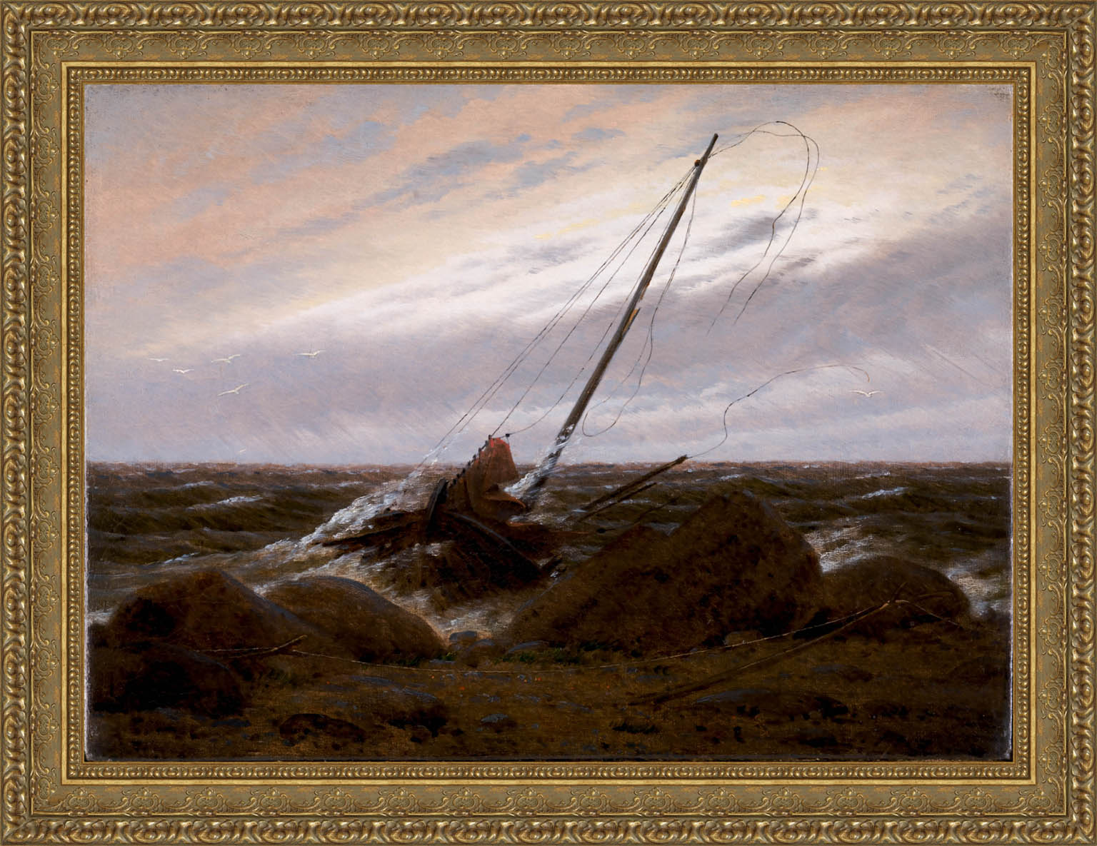After The Storm by Caspar David Friedrich — Framed Giclee Canvas Print | Canvas Classics