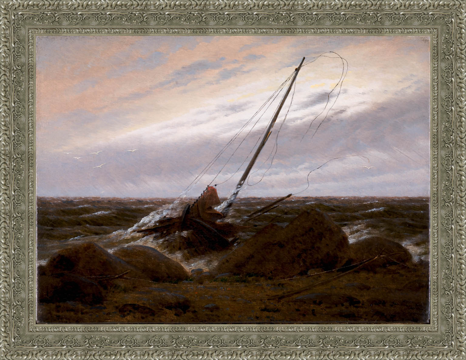 After The Storm by Caspar David Friedrich — Framed Giclee Canvas Print | Canvas Classics