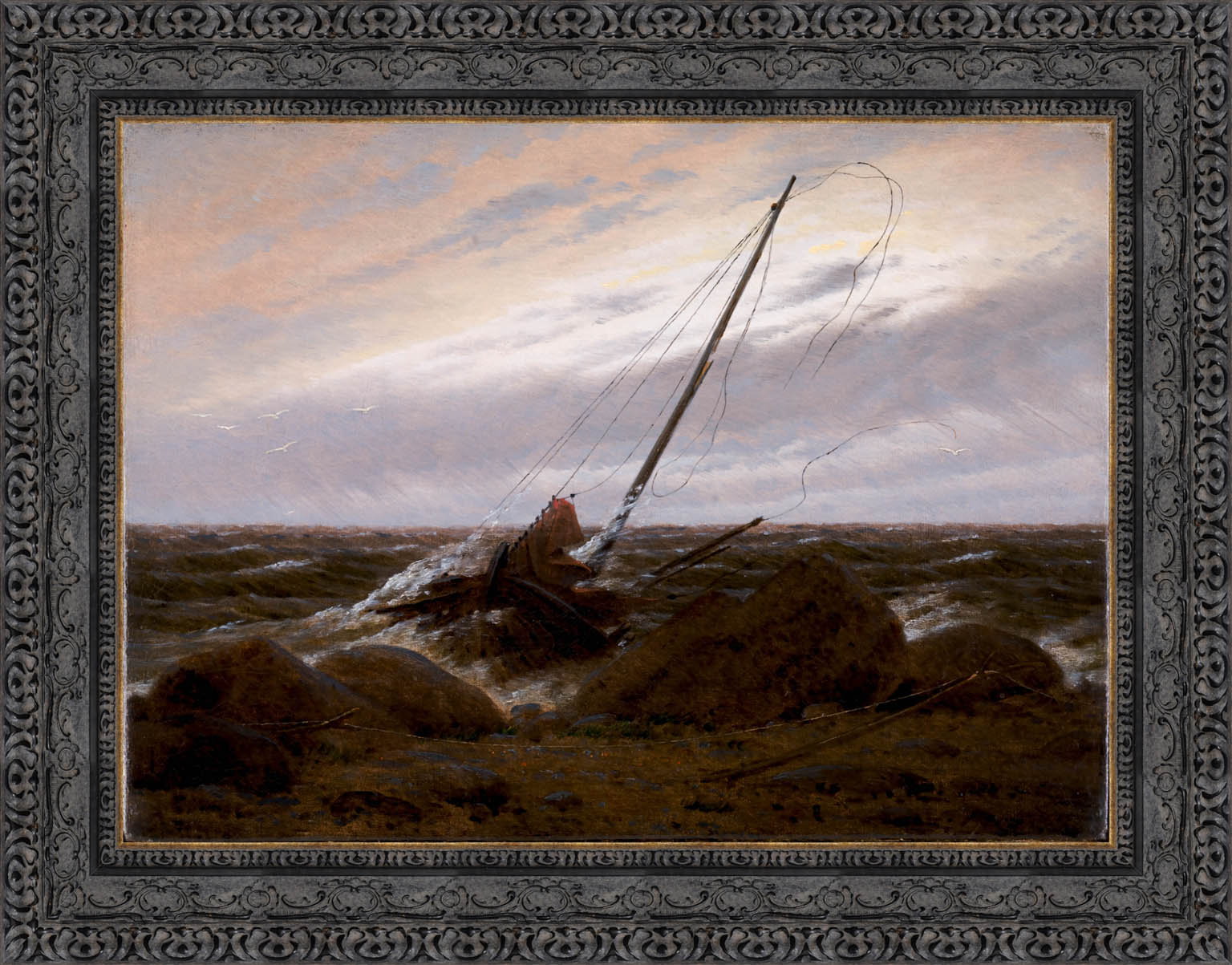 After The Storm by Caspar David Friedrich — Framed Giclee Canvas Print | Canvas Classics