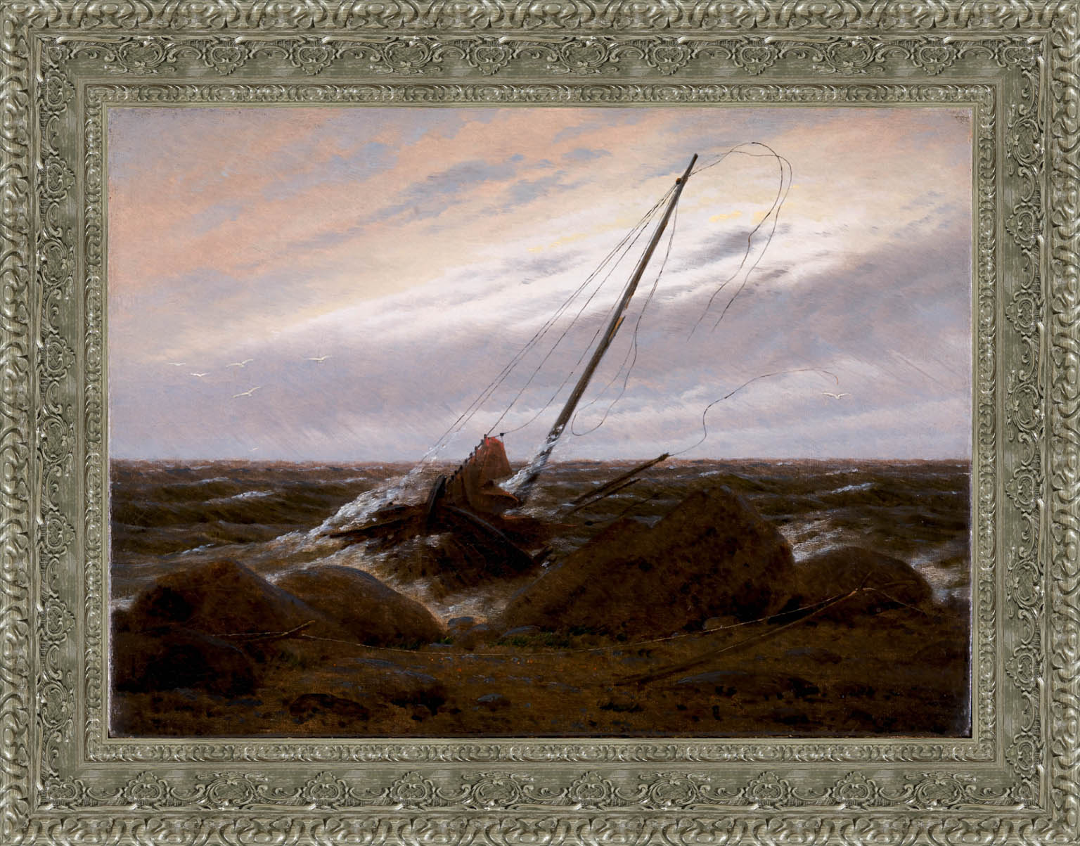 After The Storm by Caspar David Friedrich — Framed Giclee Canvas Print | Canvas Classics