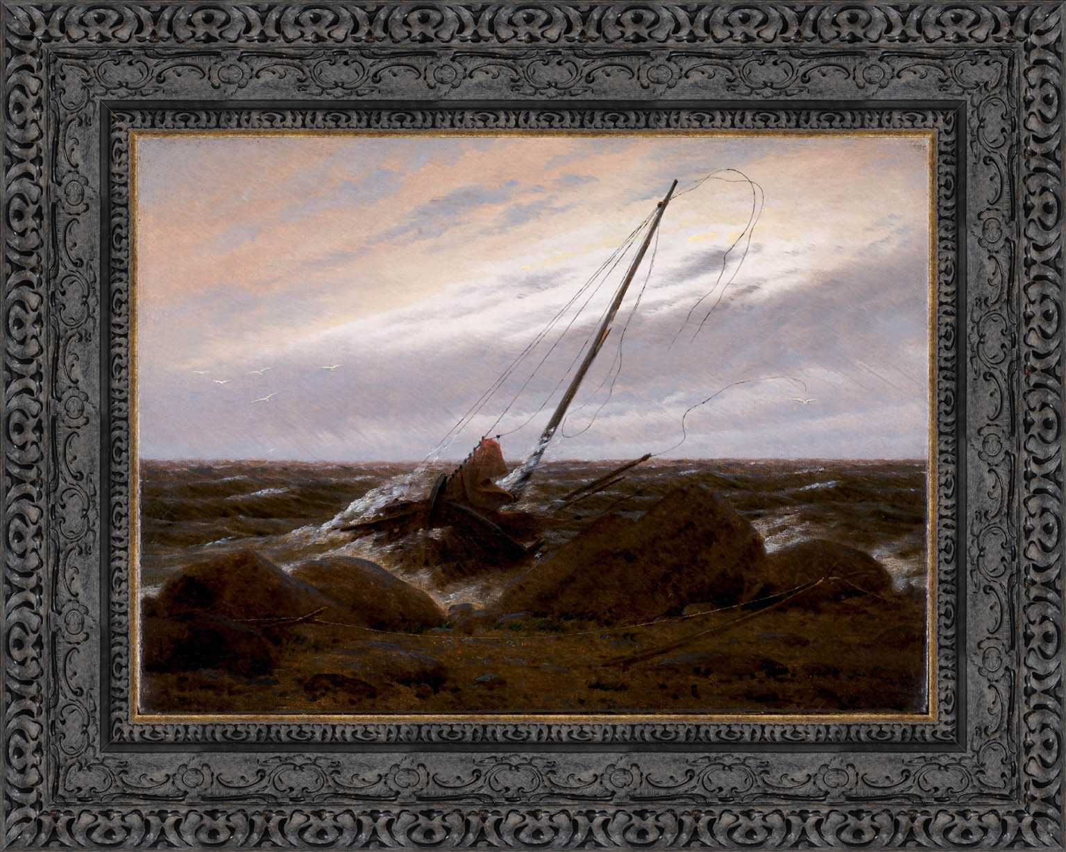 After The Storm by Caspar David Friedrich — Framed Giclee Canvas Print | Canvas Classics