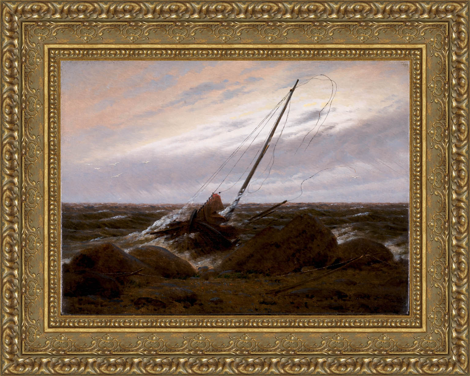 After The Storm by Caspar David Friedrich — Framed Giclee Canvas Print | Canvas Classics