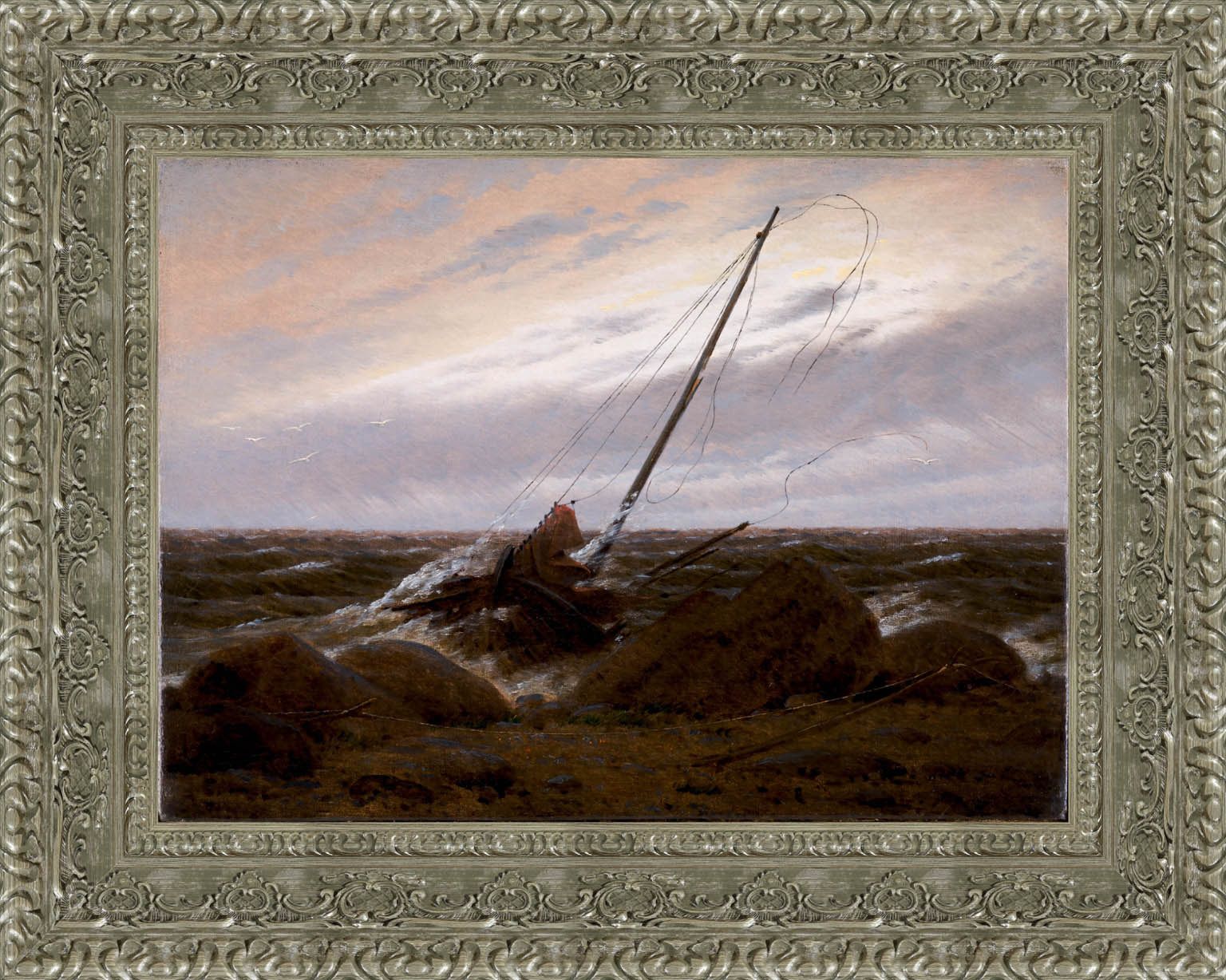 After The Storm by Caspar David Friedrich — Framed Giclee Canvas Print | Canvas Classics