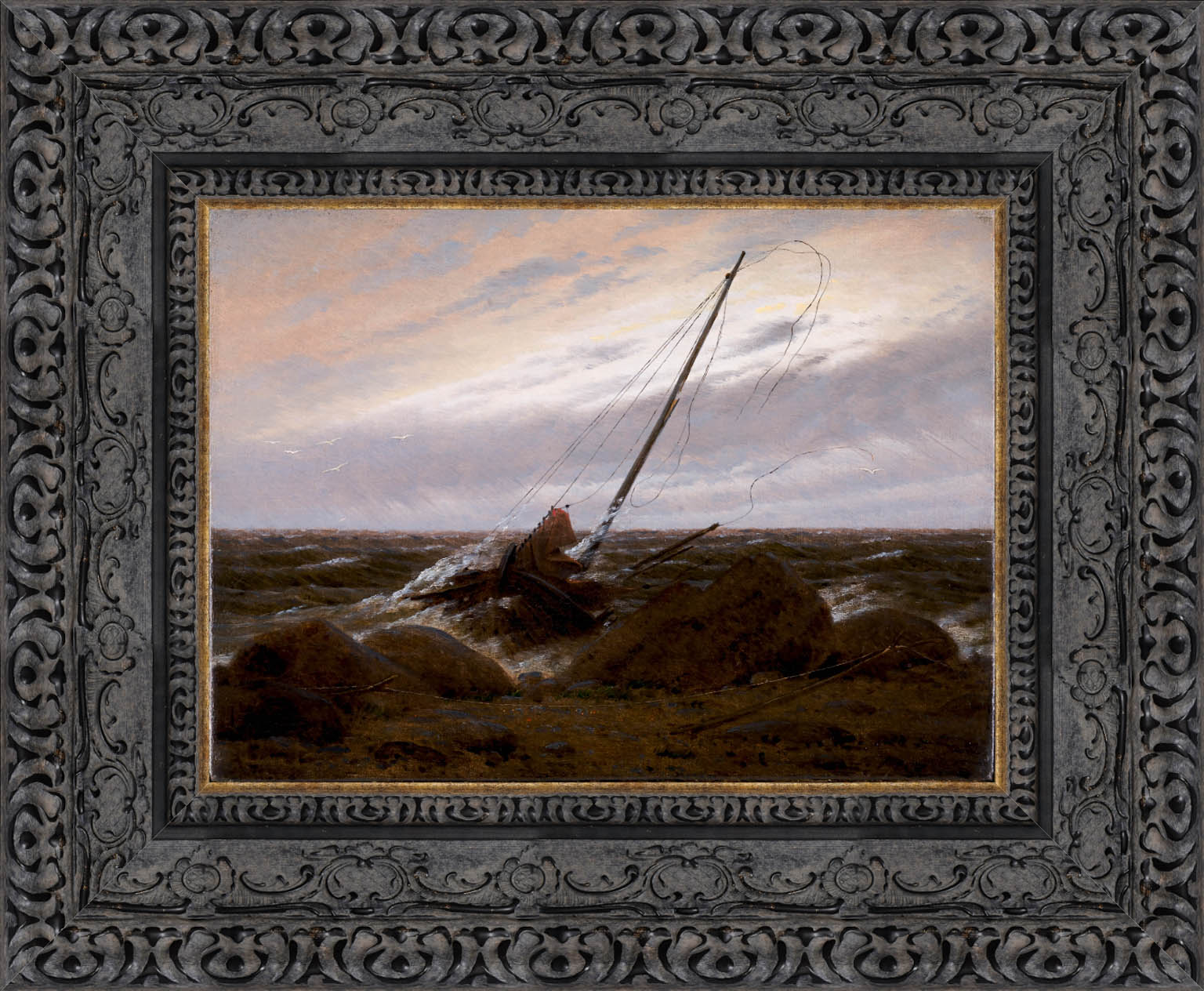 After The Storm by Caspar David Friedrich — Framed Giclee Canvas Print | Canvas Classics