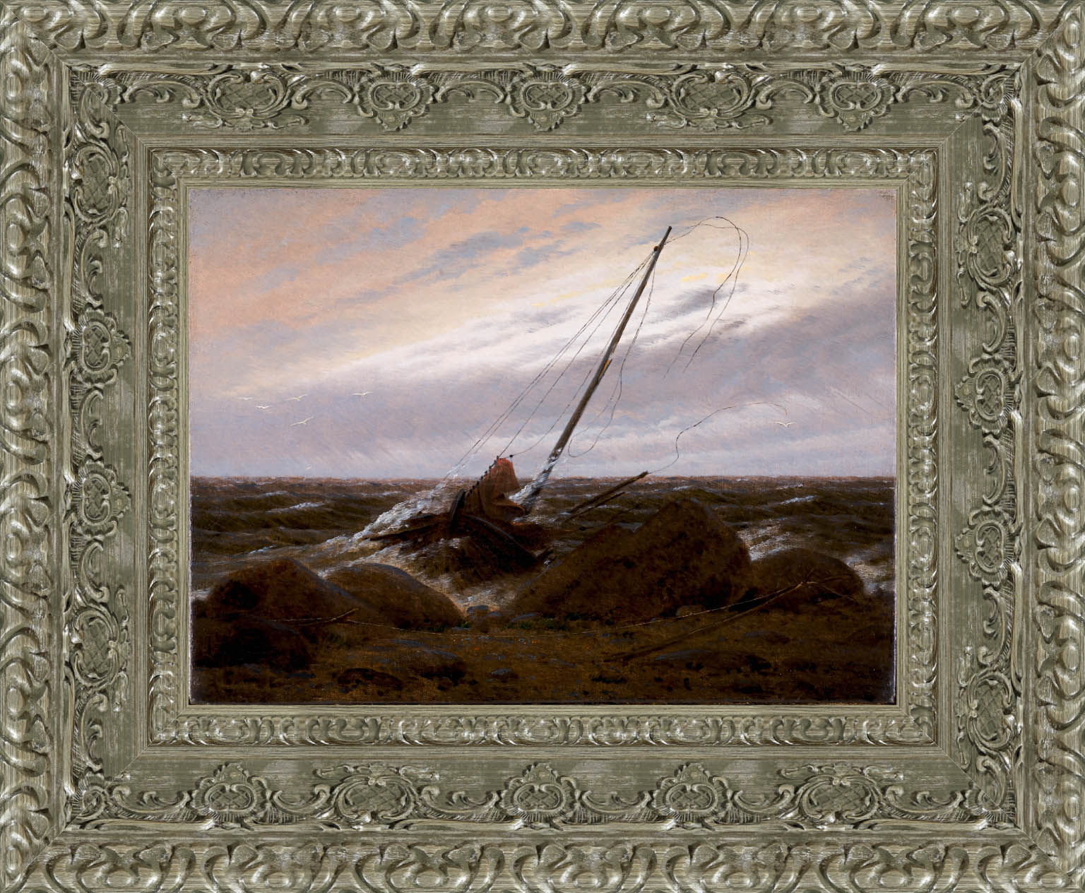 After The Storm by Caspar David Friedrich — Framed Giclee Canvas Print | Canvas Classics