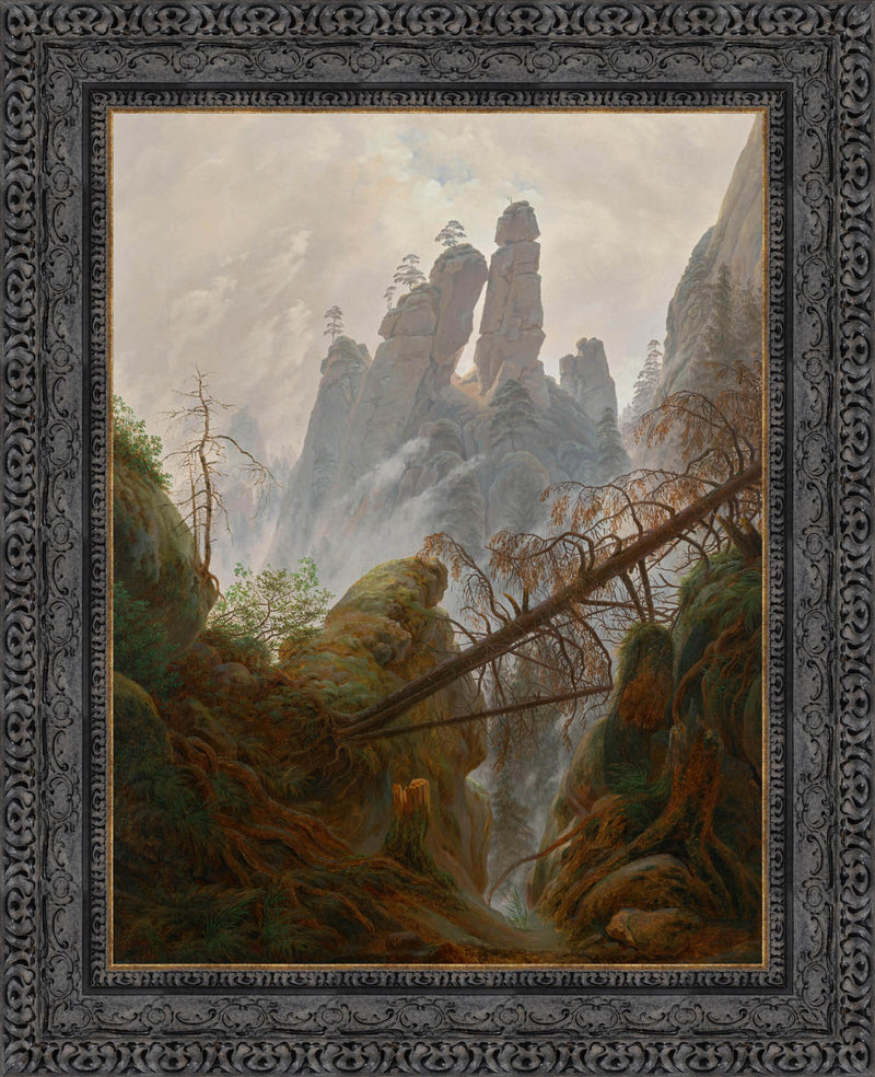 Rocky Ravine In The Elbe Sandstone Mountains – Caspar David Friedrich, 1822-1823