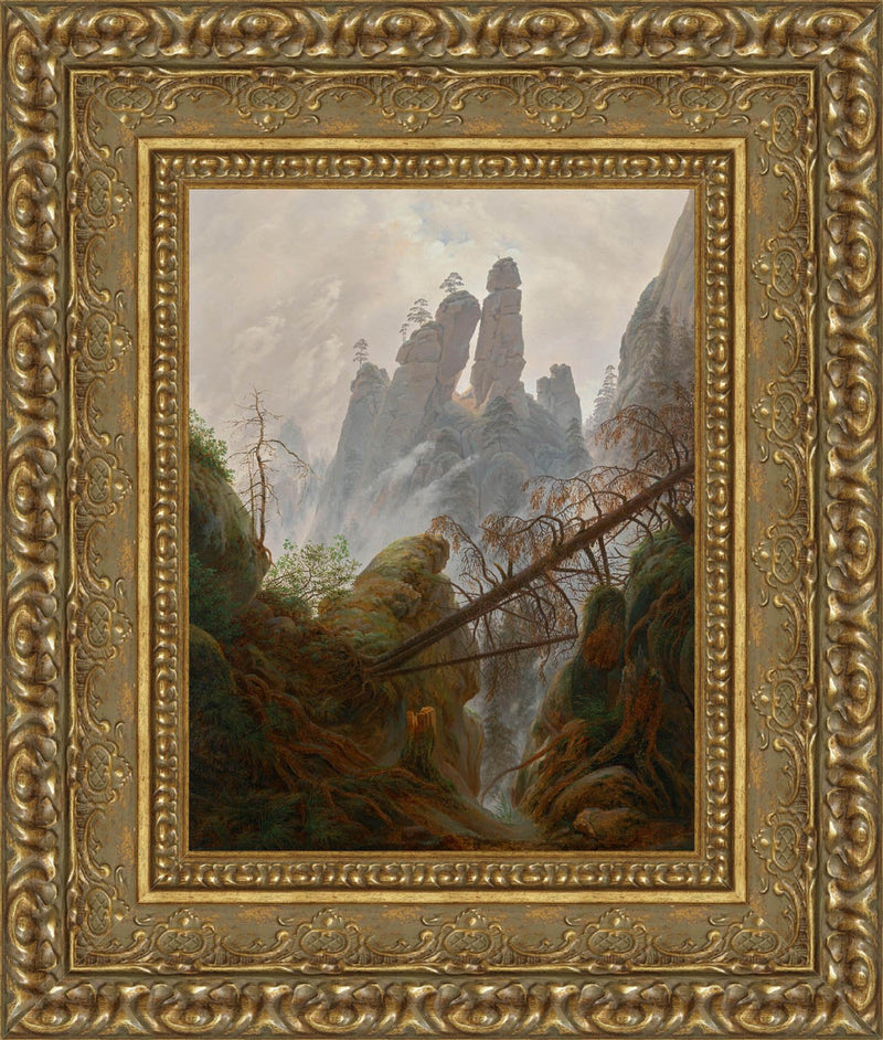 Rocky Ravine In The Elbe Sandstone Mountains – Caspar David Friedrich, 1822-1823
