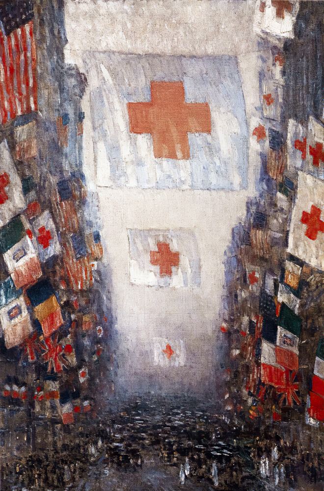 Red Cross Drive, May 1918 – Childe Hassam, 1918, framed