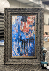 The Avenue in the Rain by Childe Hassam — Framed Giclee Canvas Print | Canvas Classics