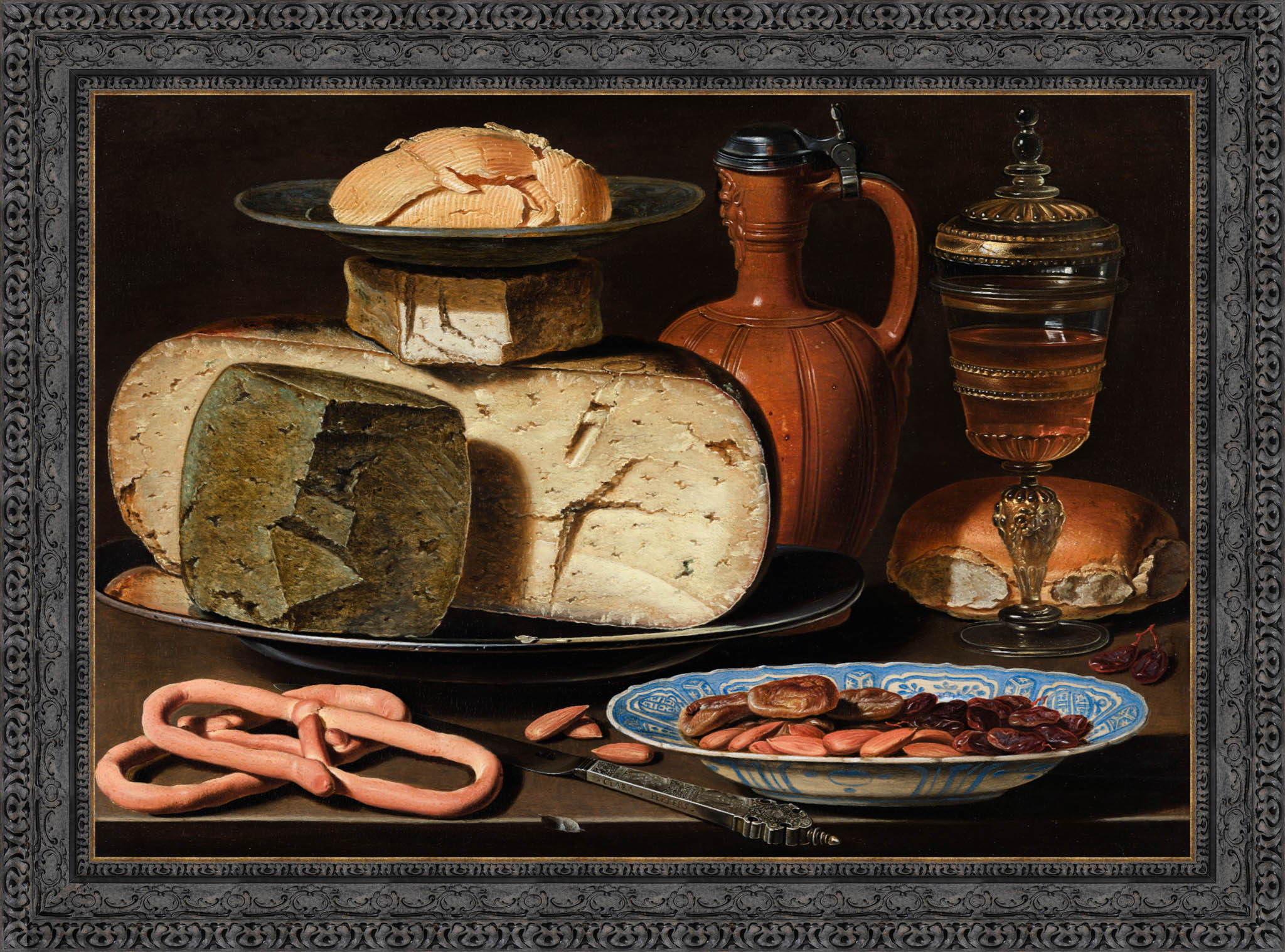 Stilleven Met Kazen Amandelen En Krakelingen – Clara Peeters, c. 1615 - Canvas Classics