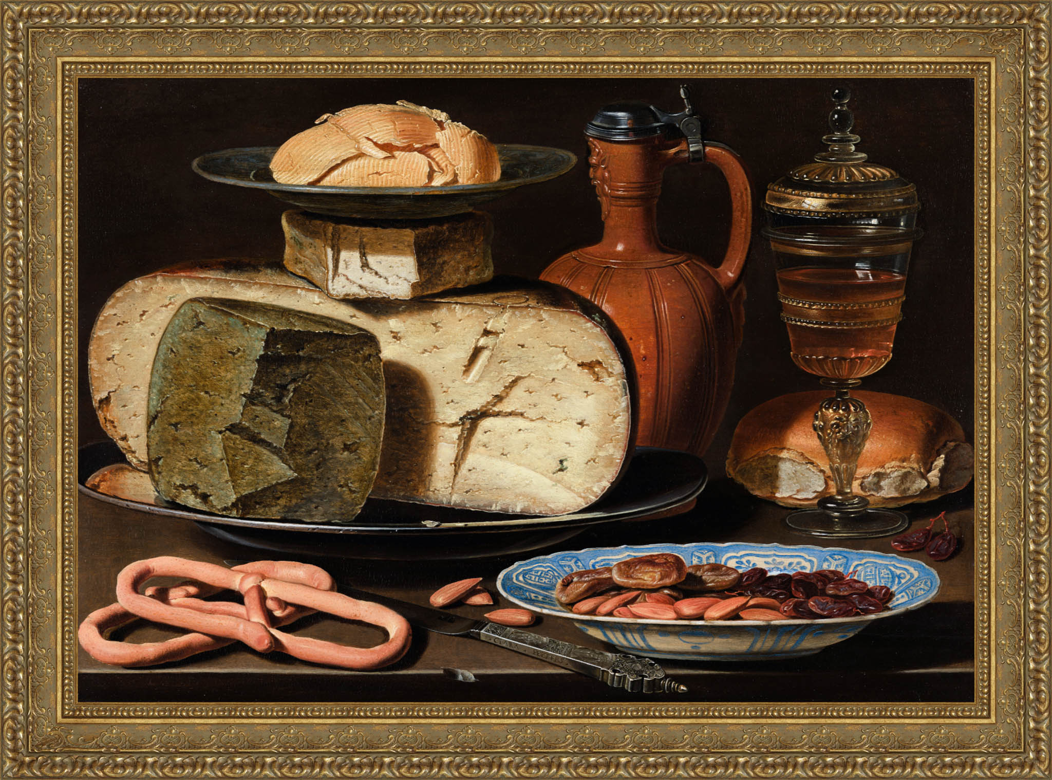 Stilleven Met Kazen Amandelen En Krakelingen – Clara Peeters, c. 1615 - Canvas Classics