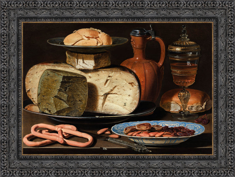 Stilleven Met Kazen Amandelen En Krakelingen – Clara Peeters, 1615