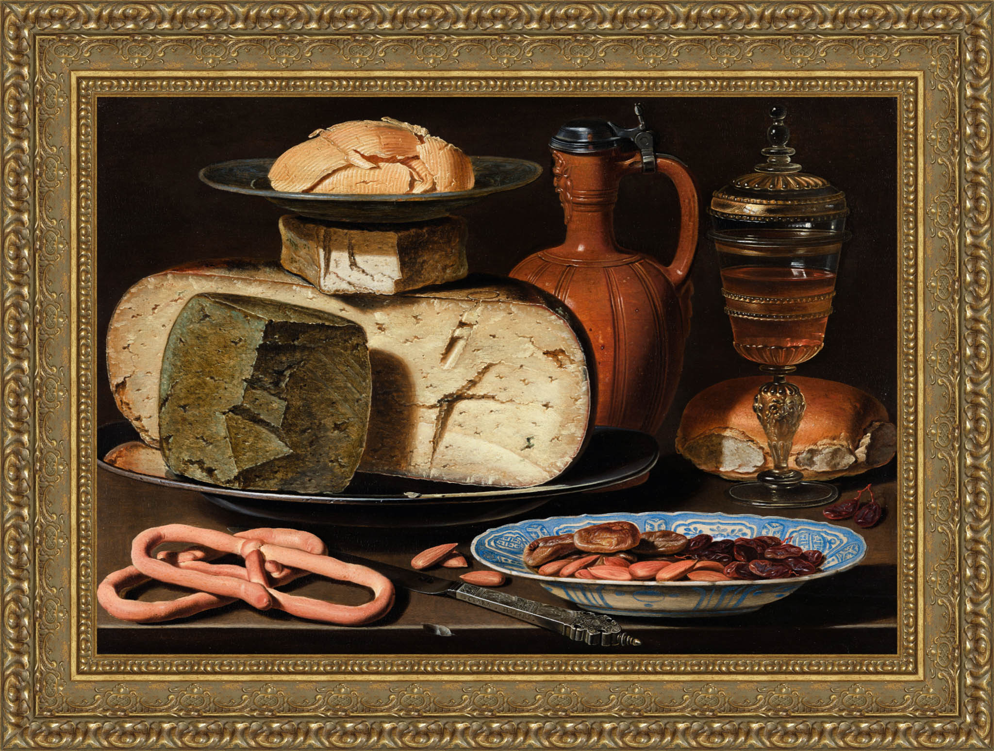 Stilleven Met Kazen Amandelen En Krakelingen – Clara Peeters, c. 1615 - Canvas Classics