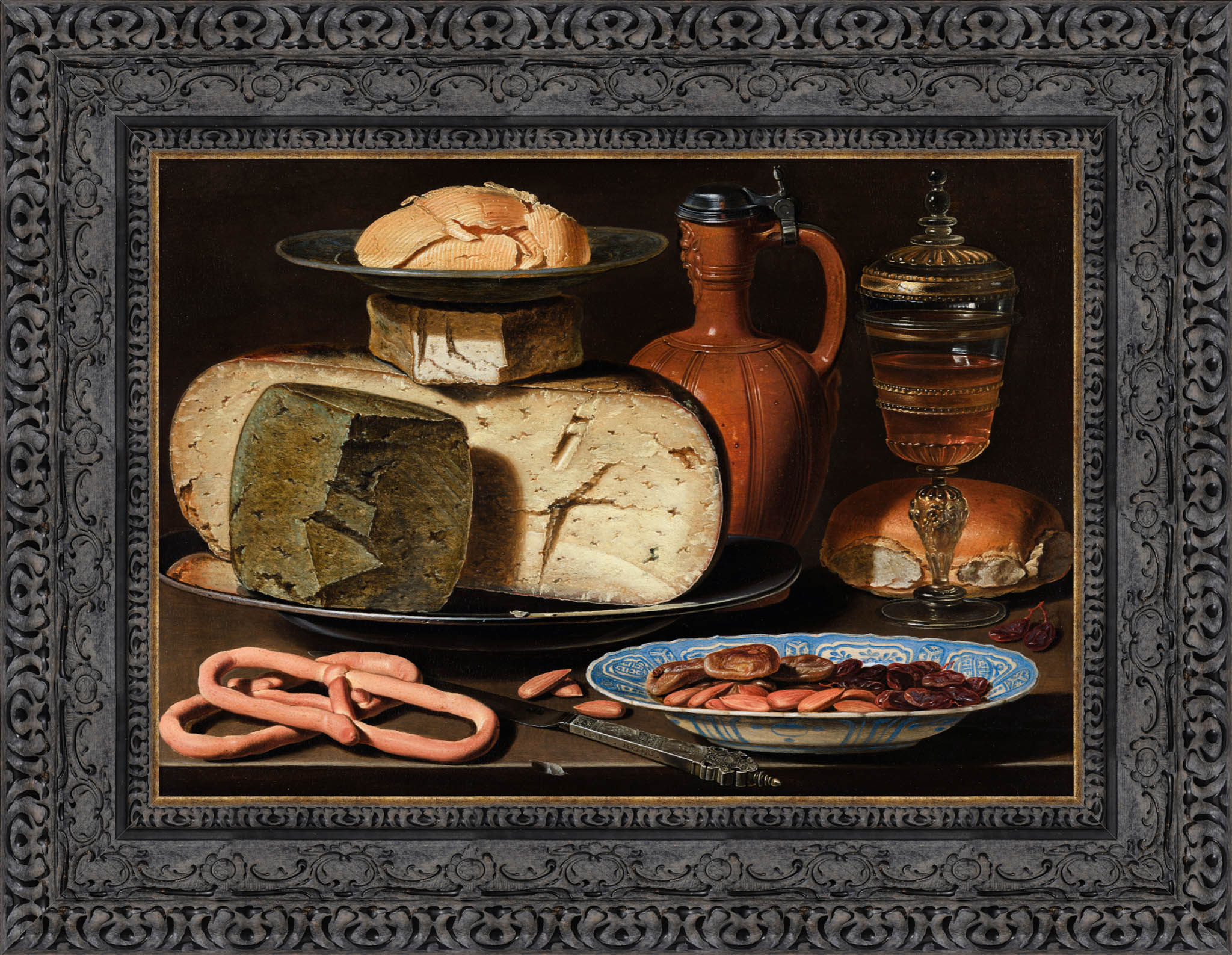 Stilleven Met Kazen Amandelen En Krakelingen – Clara Peeters, c. 1615 - Canvas Classics