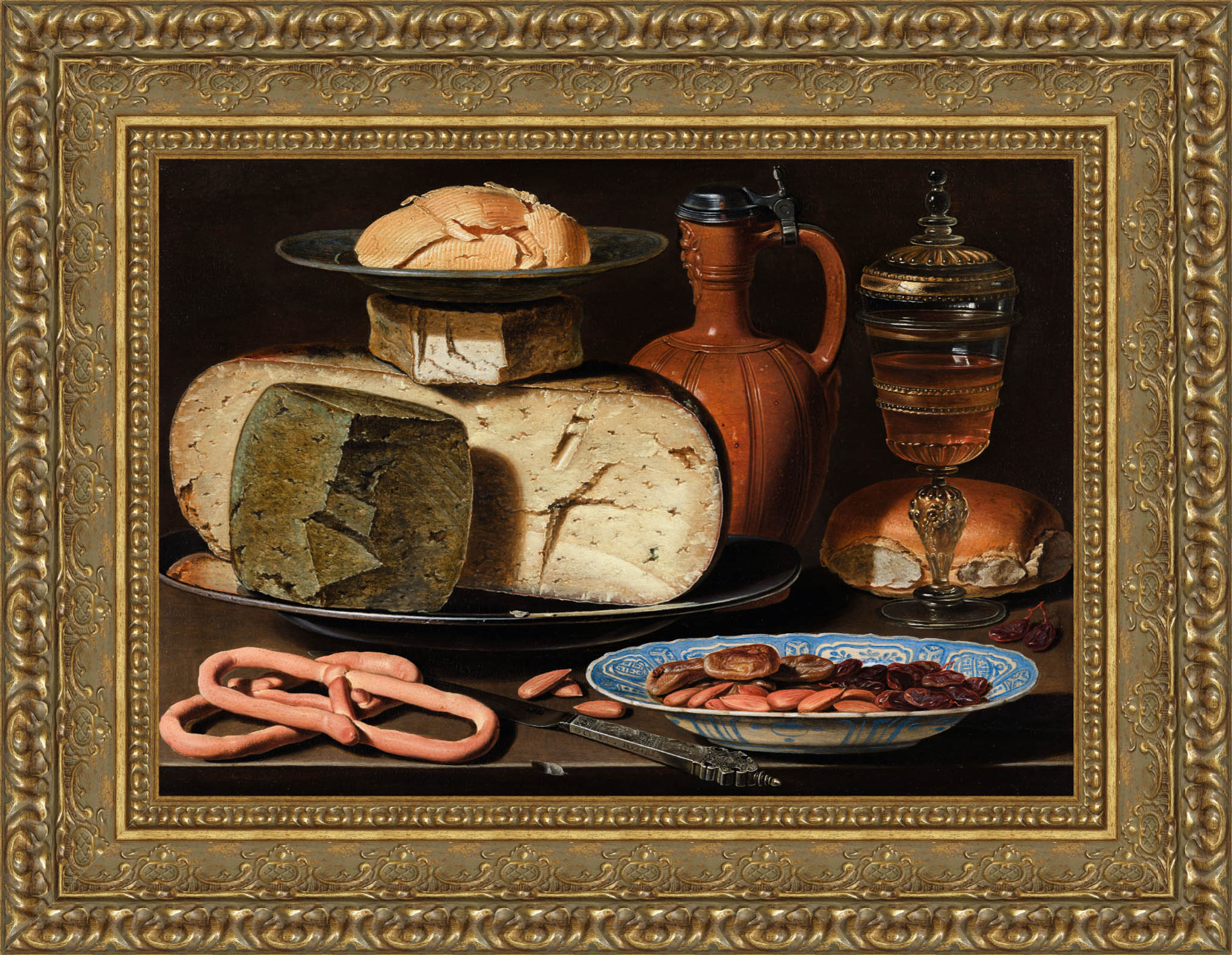 Stilleven Met Kazen Amandelen En Krakelingen – Clara Peeters, c. 1615 - Canvas Classics