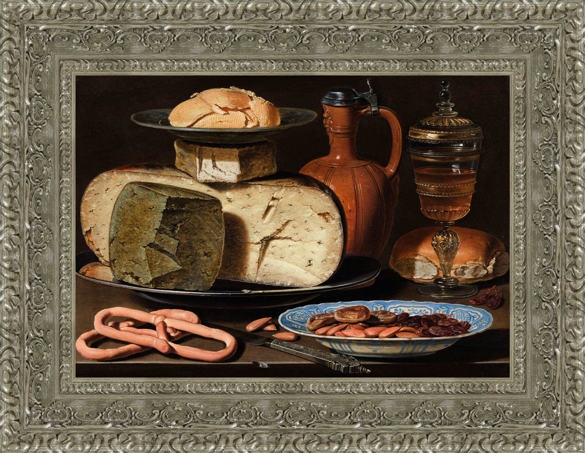 Stilleven Met Kazen Amandelen En Krakelingen – Clara Peeters, c. 1615 - Canvas Classics