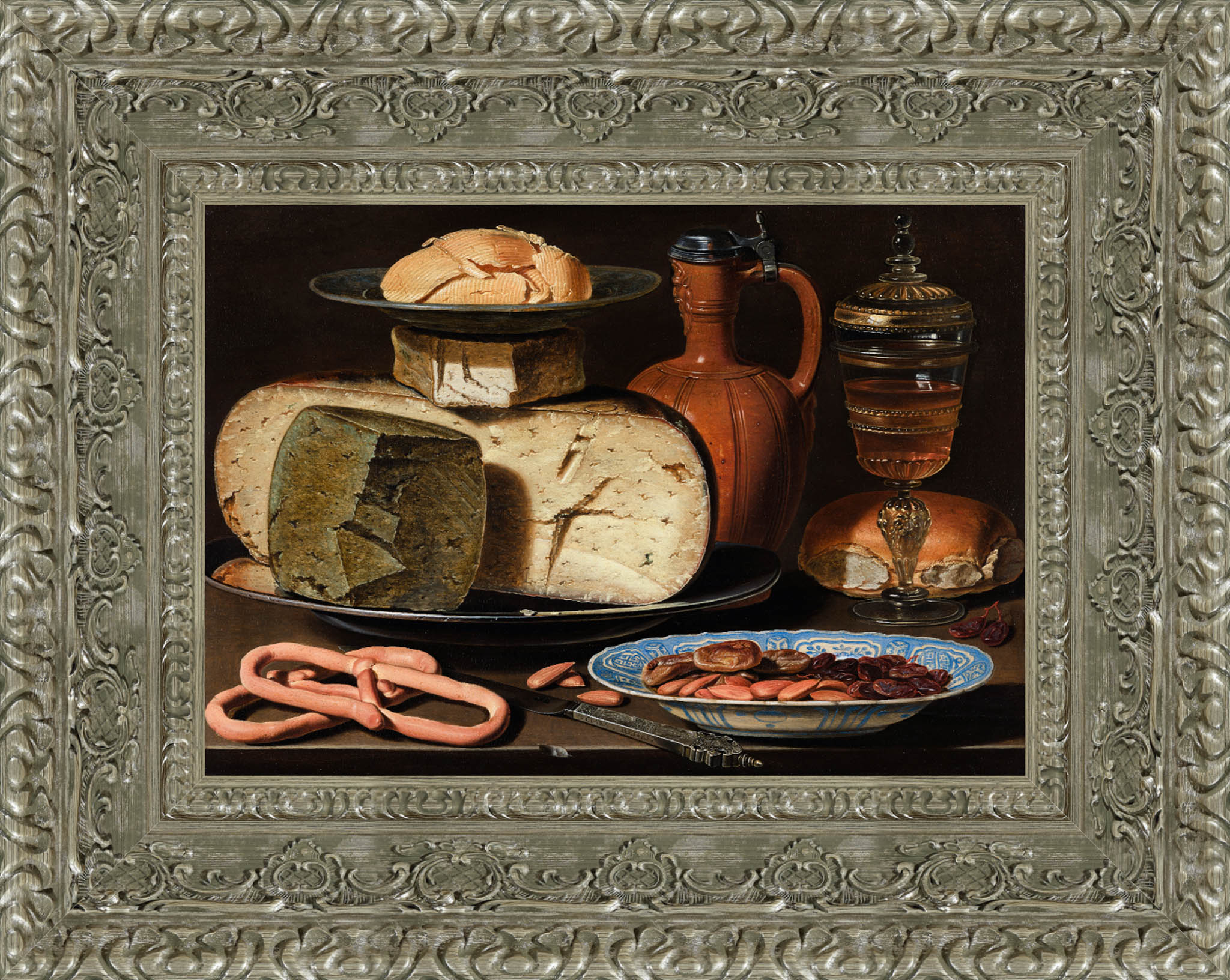 Stilleven Met Kazen Amandelen En Krakelingen – Clara Peeters, c. 1615 - Canvas Classics