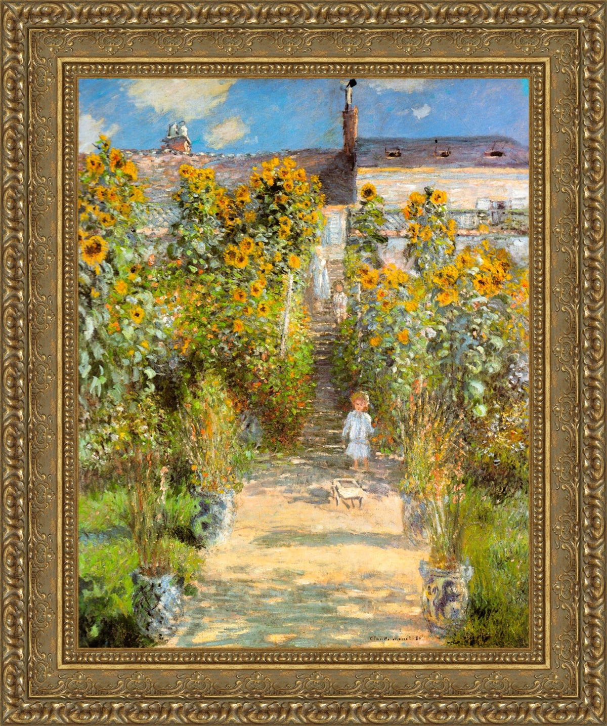 The Artist's Garden at Vétheuil – Claude Monet, 1880