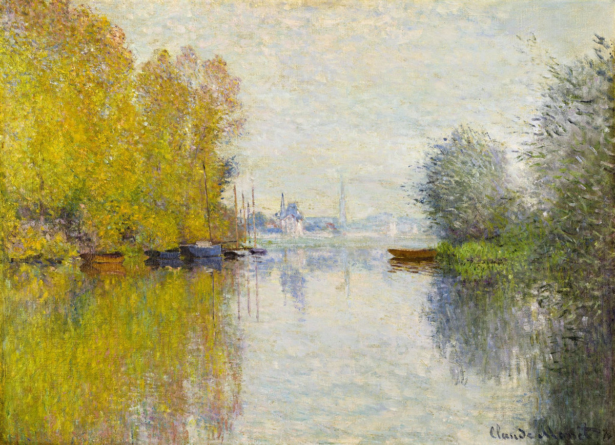 Autumn on the Seine at Argenteuil – Claude Monet, 1873, framed