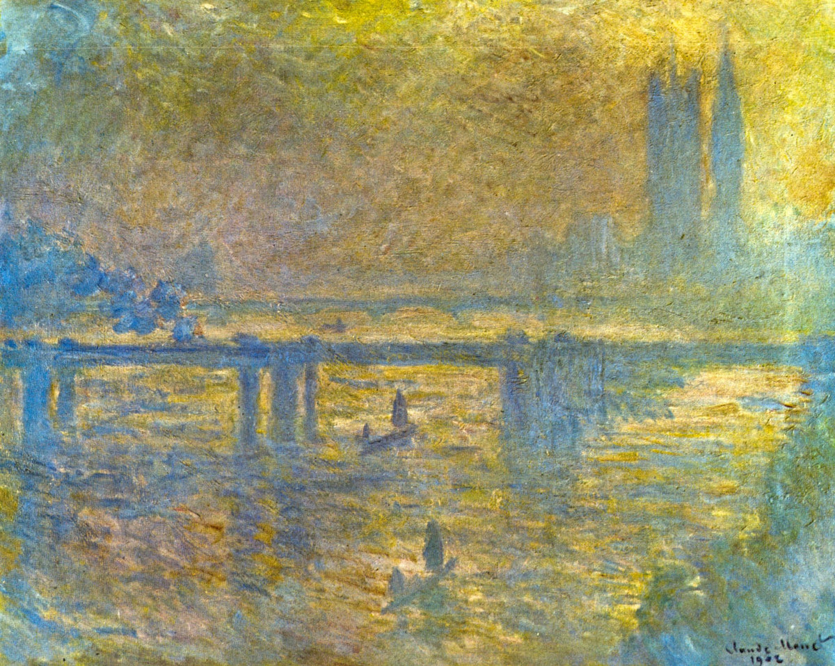 Charing Cross Bridge – Claude Monet, 1902, framed