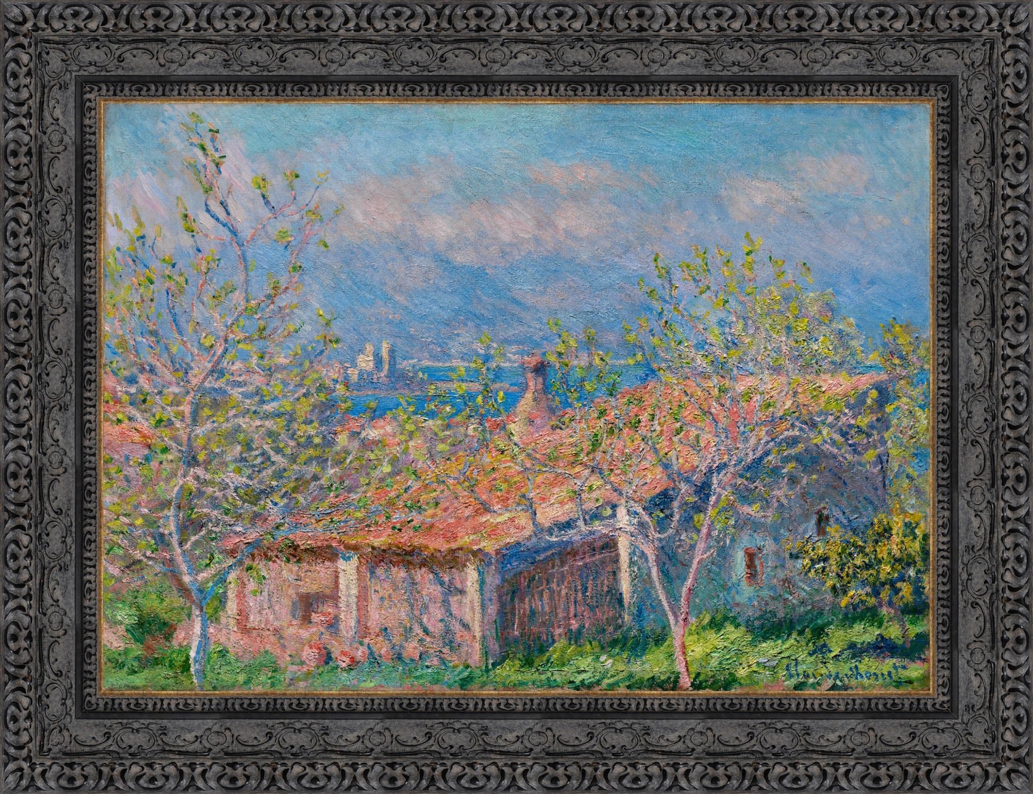 Gardener's House at Antibes by Claude Monet — Framed Giclee Canvas Print | Canvas Classics