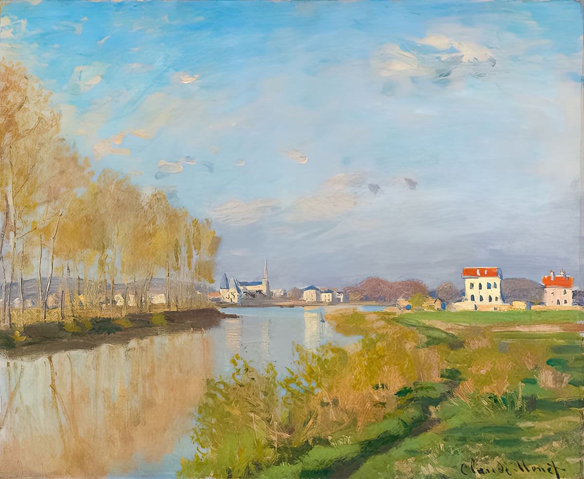 The Seine at Argenteuil (La Seine à Argenteuil) – Claude Monet, 1873, framed