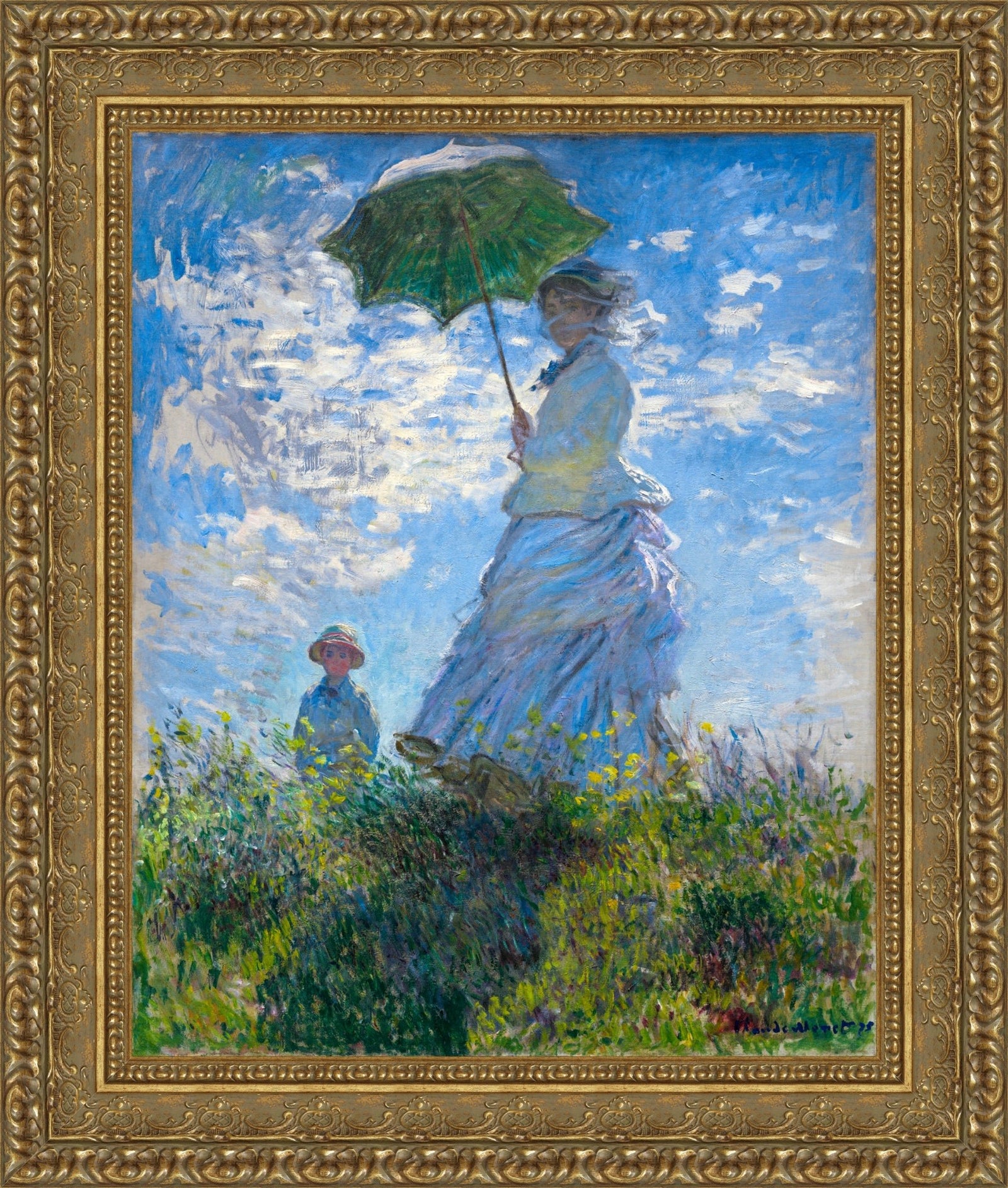 Woman with a Parasol - Madame Monet and Her Son – Claude Monet, 1875