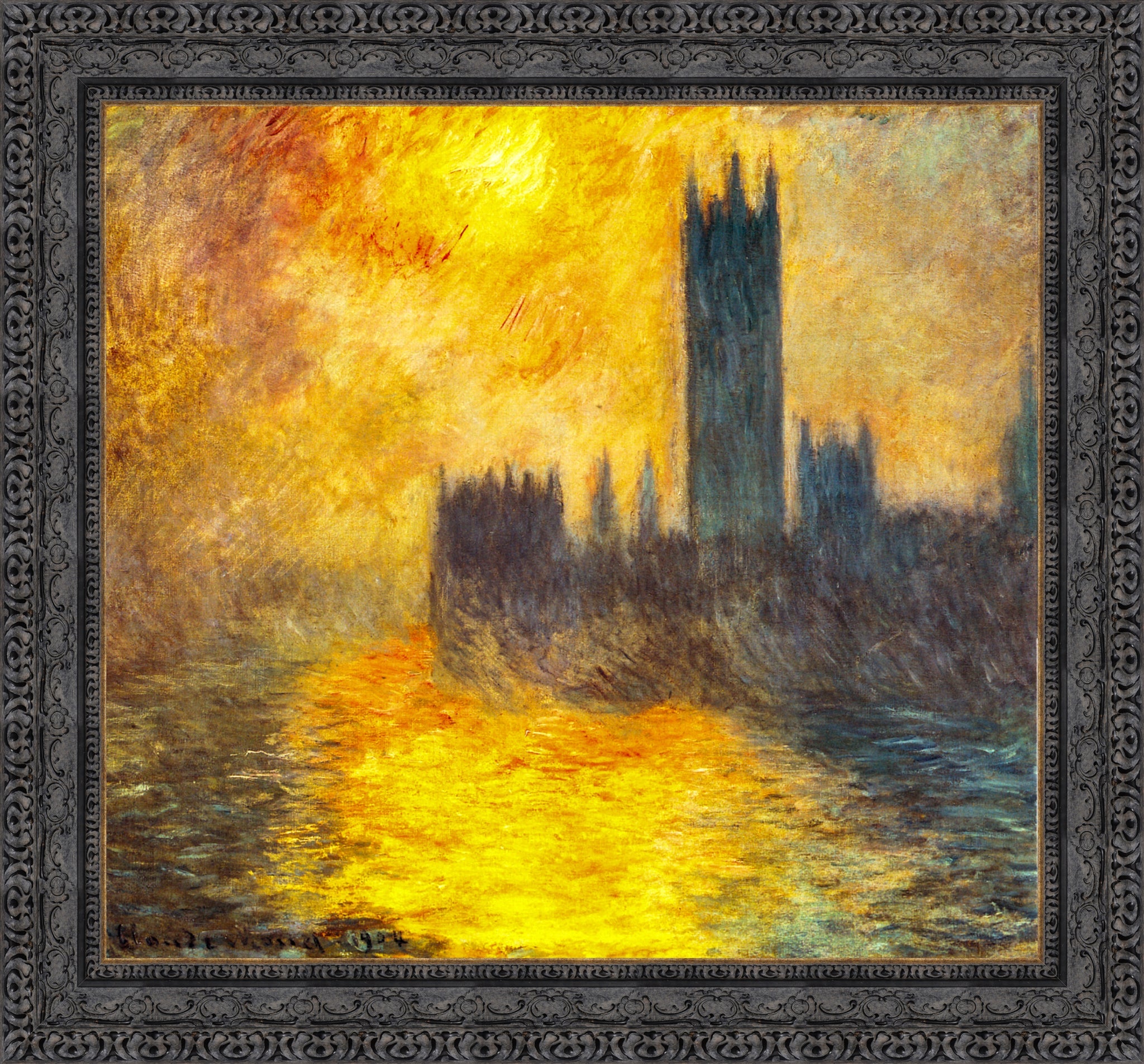 London Houses Of Parliament At Sunset 1904