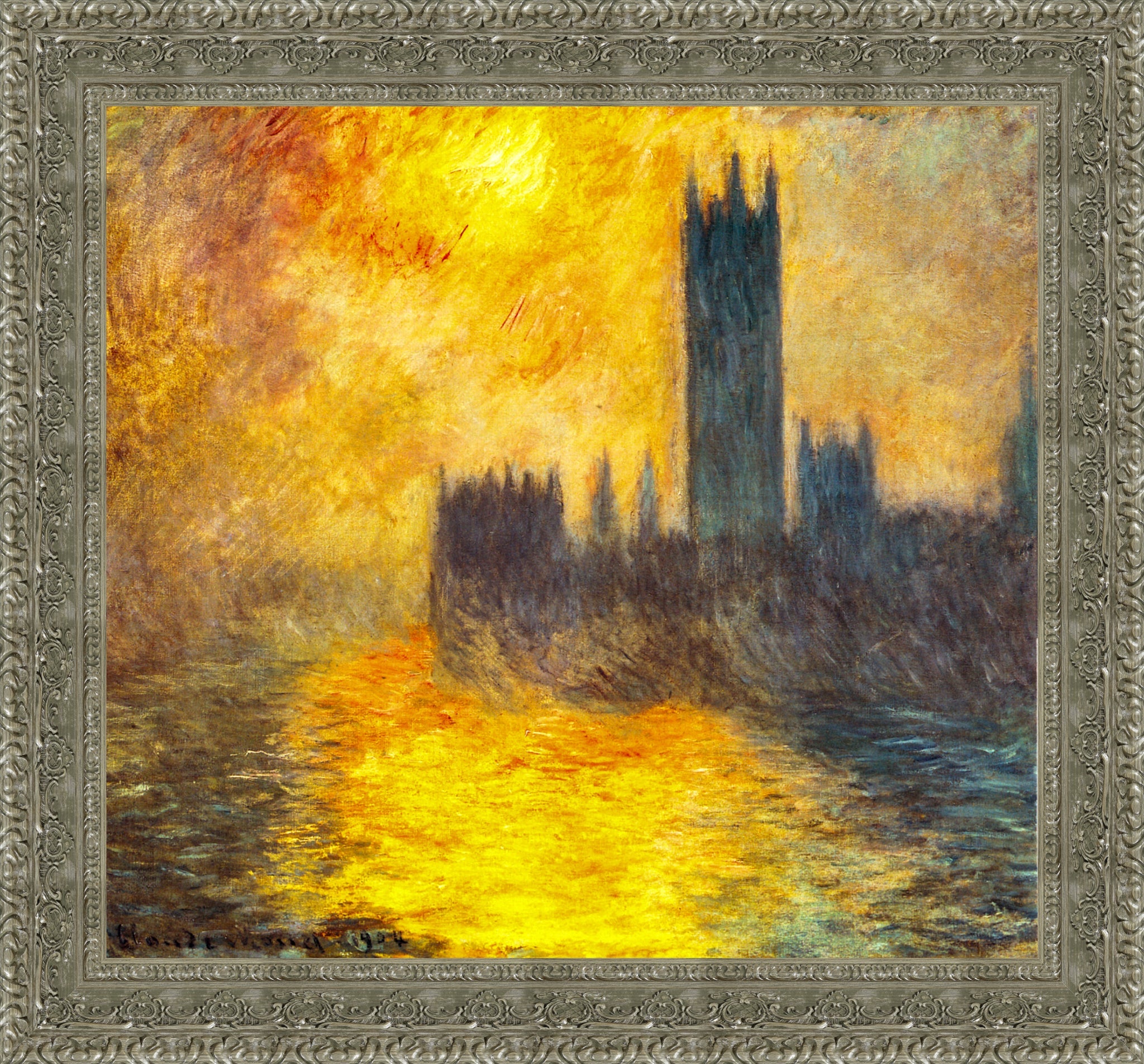 London Houses Of Parliament At Sunset 1904