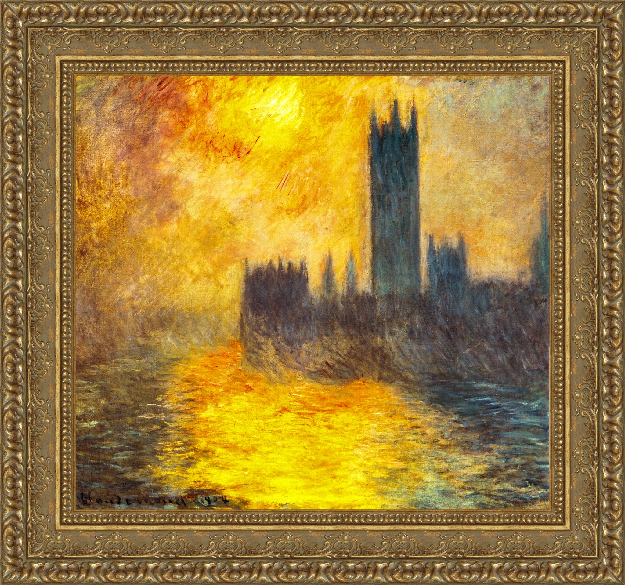 London Houses Of Parliament At Sunset 1904
