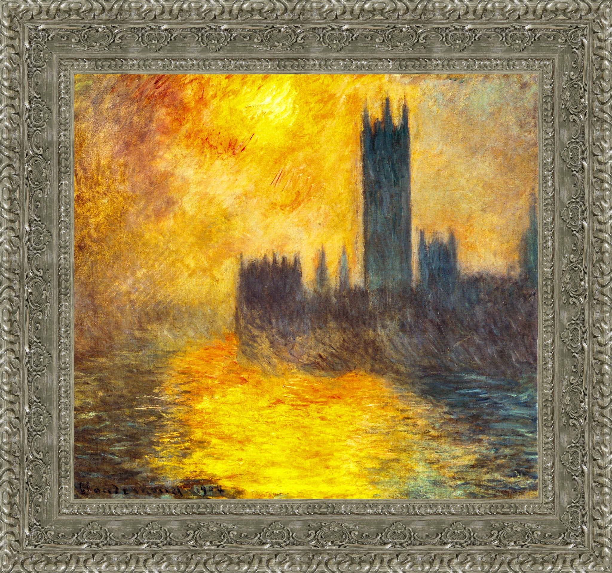 London Houses Of Parliament At Sunset 1904