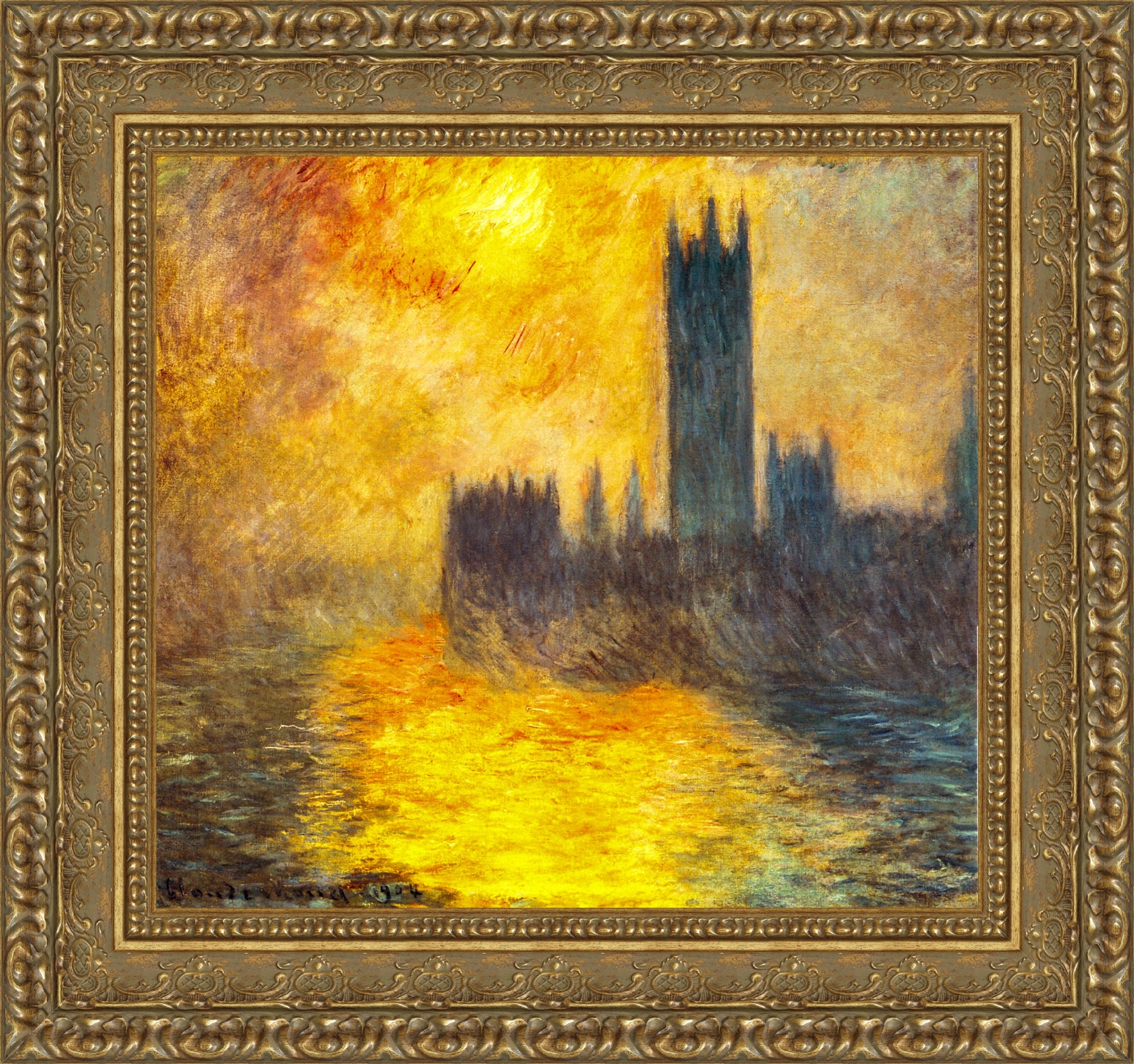 London Houses Of Parliament At Sunset 1904