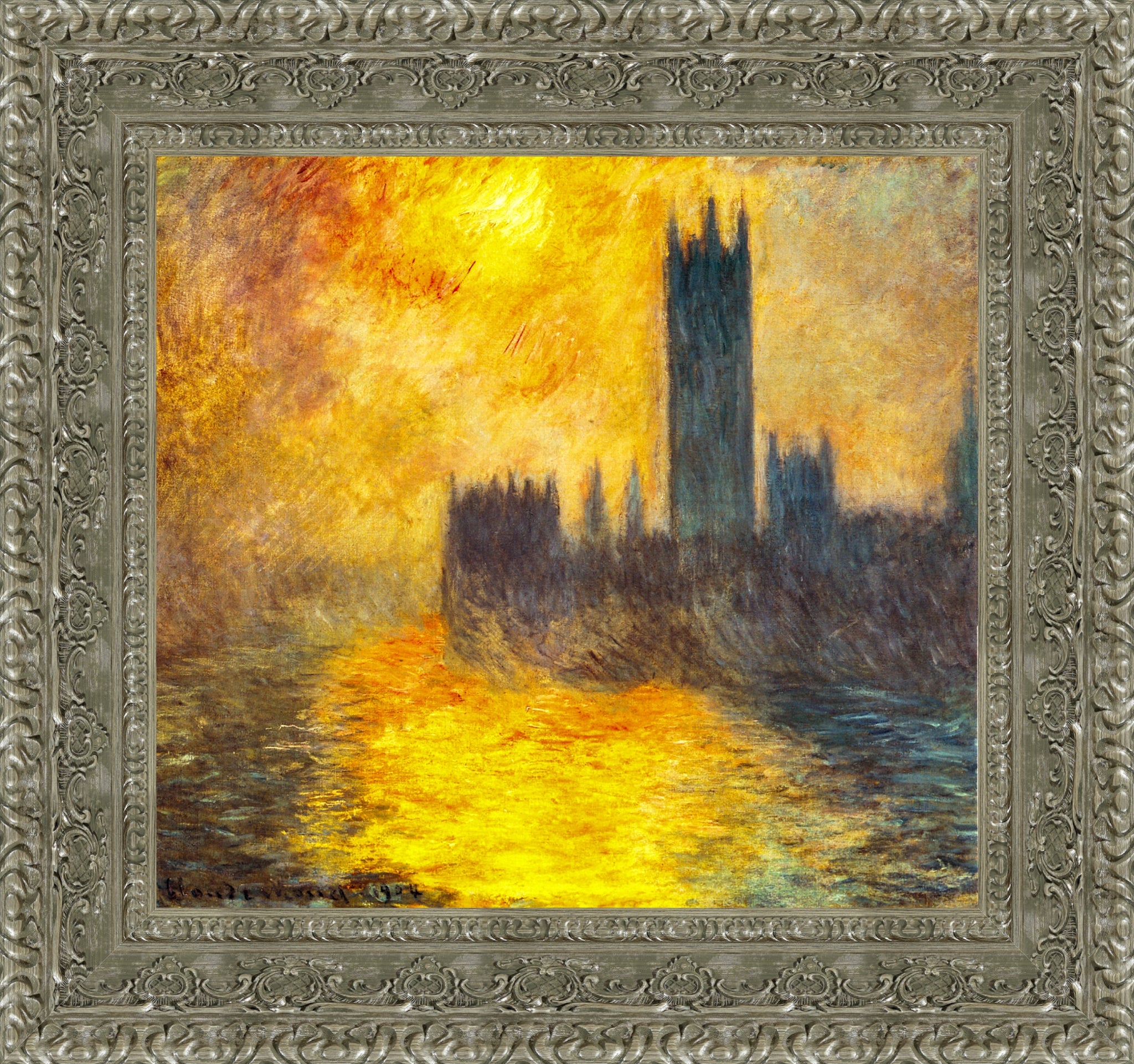 London Houses Of Parliament At Sunset 1904