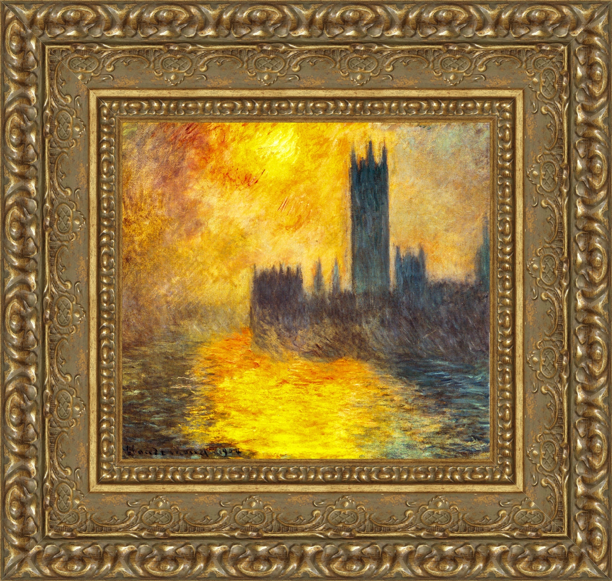 London Houses Of Parliament At Sunset 1904