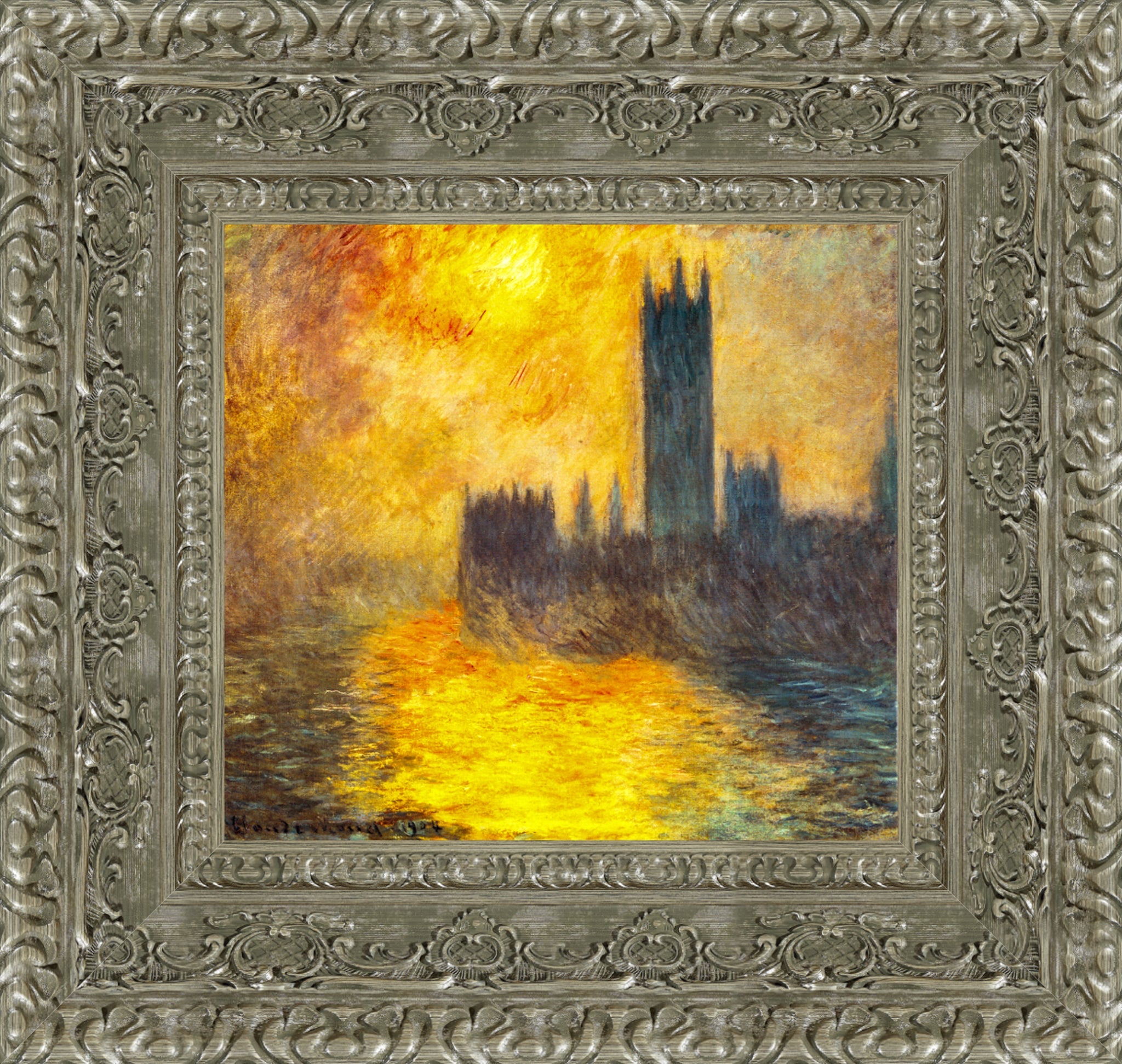 London Houses Of Parliament At Sunset 1904