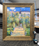 The Artist's Garden at Vétheuil by Claude Monet — Framed Giclee Canvas Print | Canvas Classics