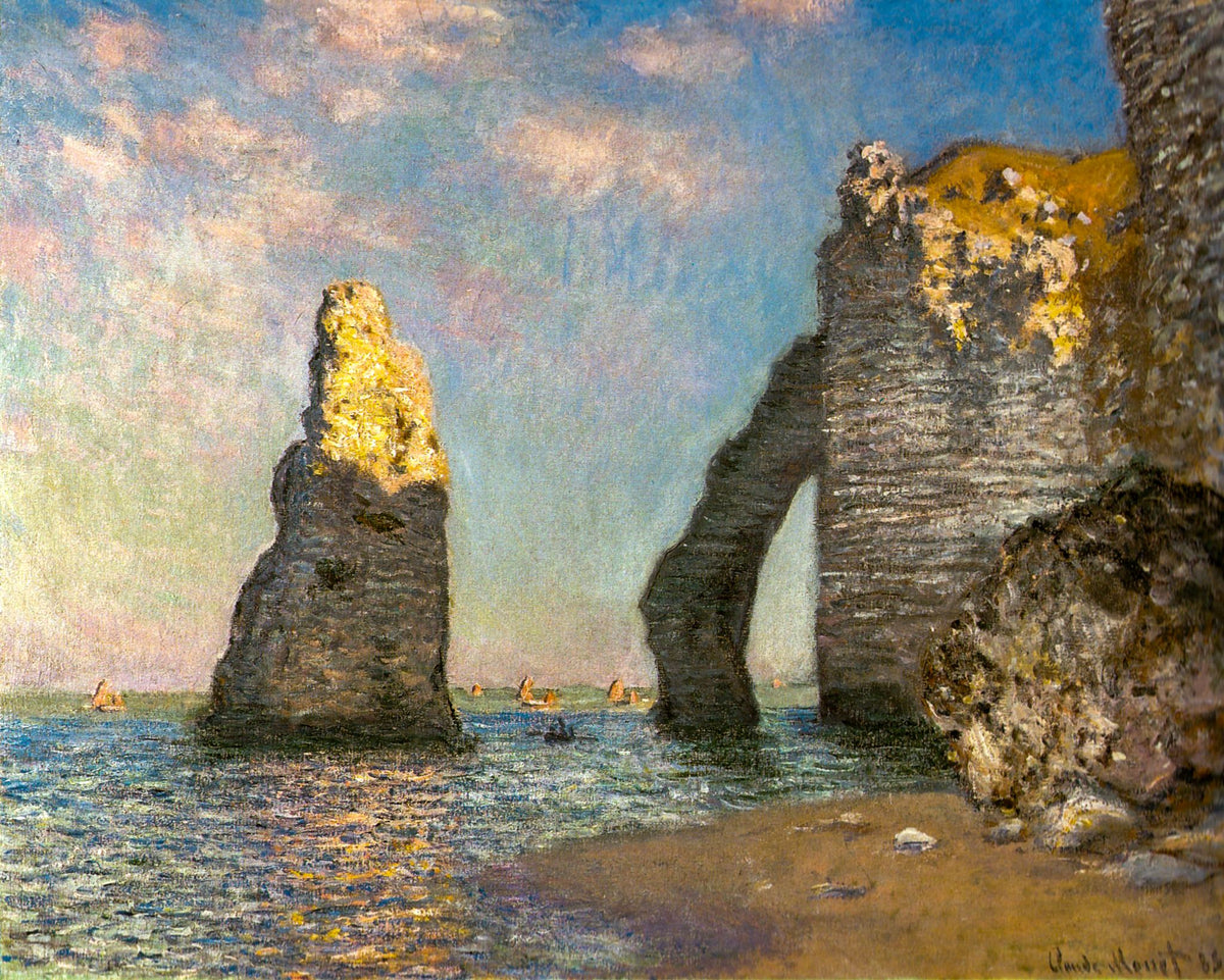 The Cliffs at Étretat – Claude Monet, 1885, framed