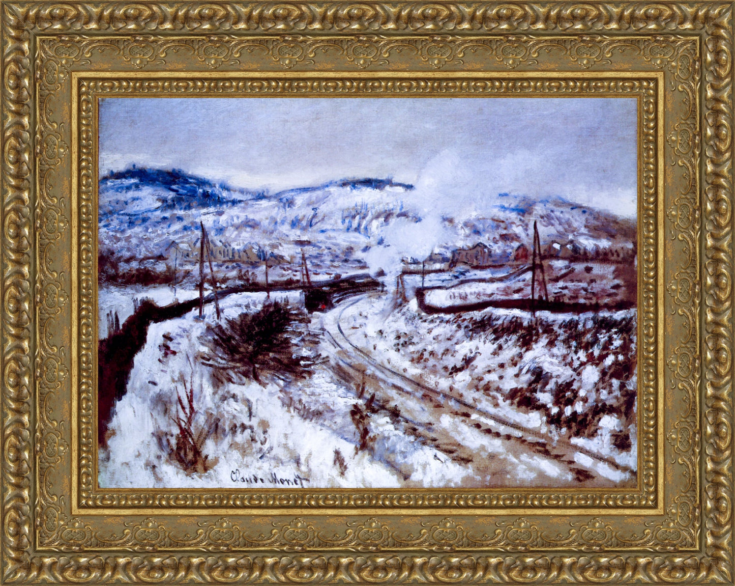 Train In The Snow At Argenteuil