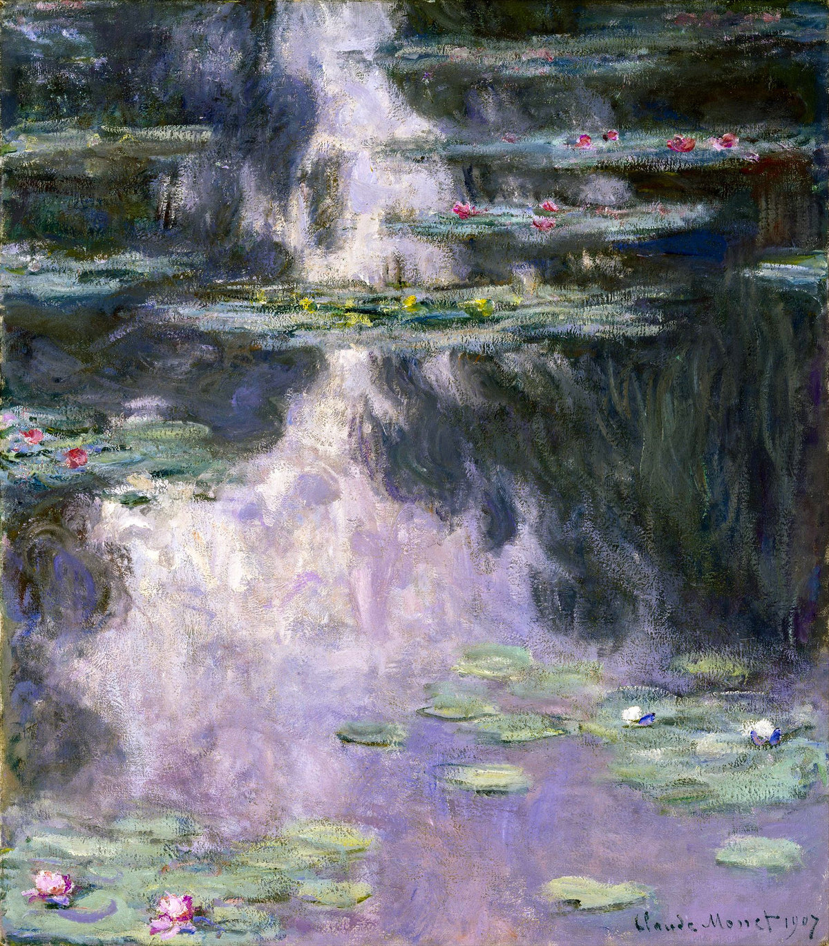 Water Lilies (Nymphéas) – Claude Monet, 1907, framed