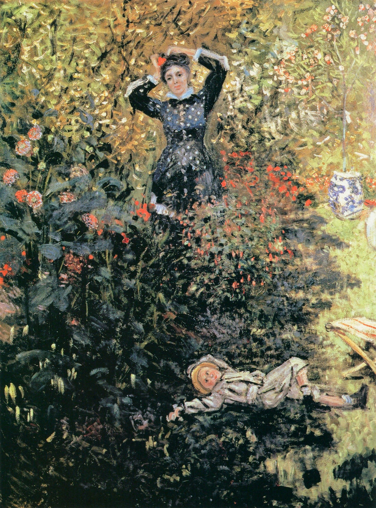 Camille and Jean by Claude Monet — Framed Giclee Canvas Print | Canvas Classics
