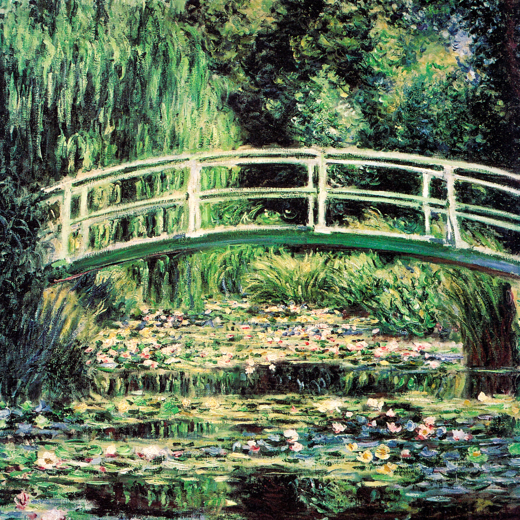 Japanese Bridge And Water Lilies, Harmony In Green - 1899