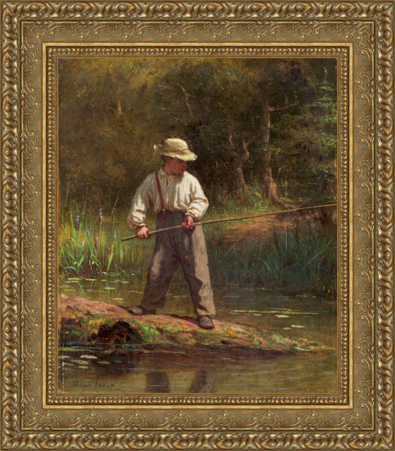 Boy Fishing – Eastman Johnson, c. 1875