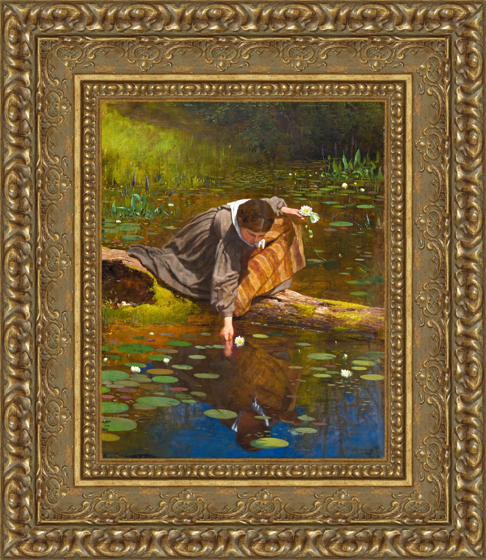 Gathering Lilies – Eastman Johnson, 1865