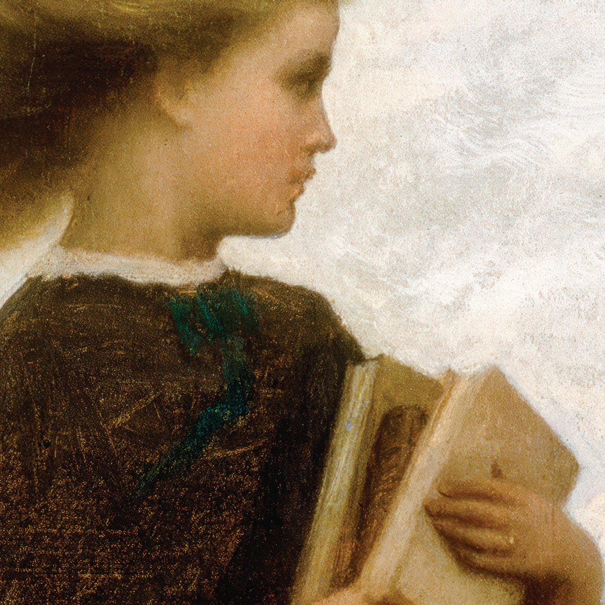 The Girl I Left Behind Me - Eastman Johnson, c. 1872, print detail at full resolution