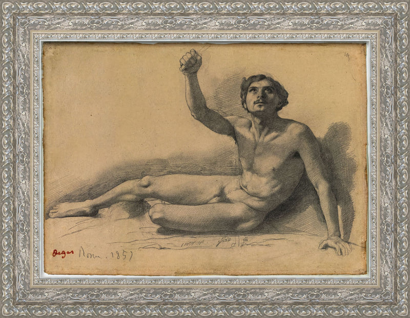 Study of a Male Nude – Edgar Degas, 1858
