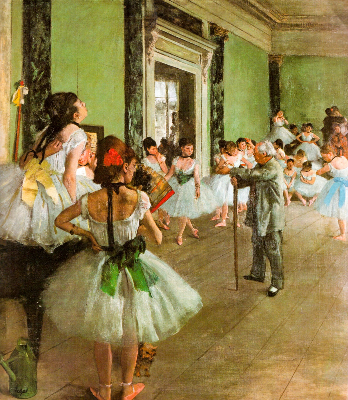 The Dancing Class (La Classe de danse) – Edgar Degas, 1874, framed